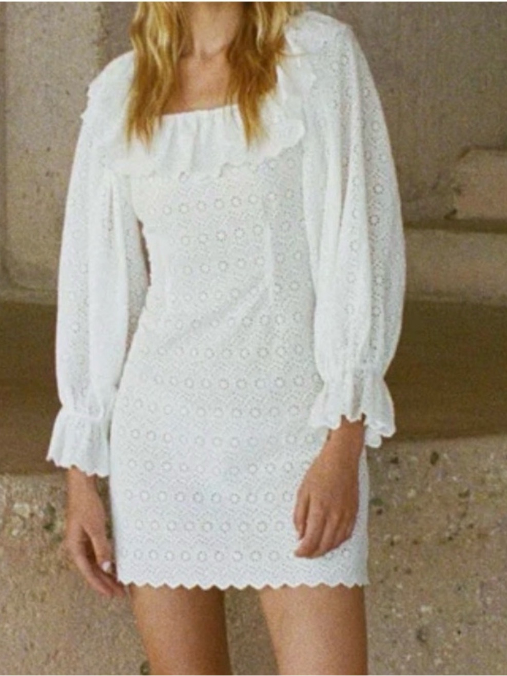 Doen Franique Dress In Salt Eyelet Bnwt